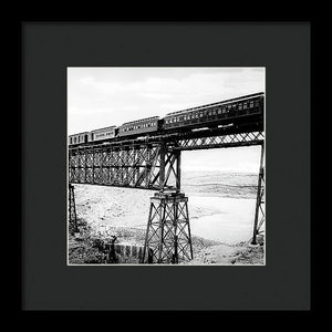 Scenic View - Train On Bridge - Framed Print