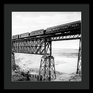 Scenic View - Train On Bridge - Framed Print