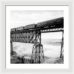 Scenic View - Train On Bridge - Framed Print