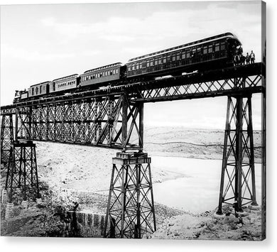 Scenic View - Train On Bridge - Acrylic Print