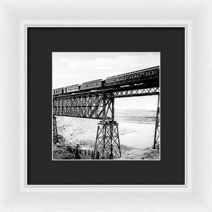 Scenic View - Train On Bridge - Framed Print