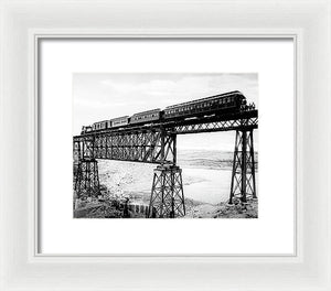 Scenic View - Train On Bridge - Framed Print