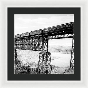 Scenic View - Train On Bridge - Framed Print