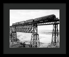 Load image into Gallery viewer, Scenic View - Train On Bridge - Framed Print