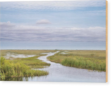 Scenic Lowcountry Marsh View - Wood Print