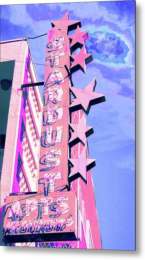 Stardust Vintage Sign - Metal Print