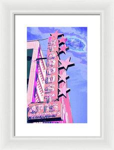 Stardust Vintage Sign - Framed Print