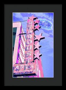 Stardust Vintage Sign - Framed Print