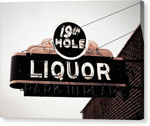 Vintage Bar Sign - 19th Hole - Canvas Print