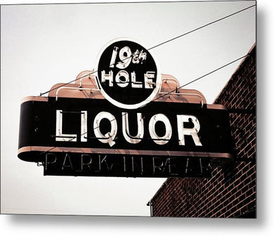 Vintage Bar Sign - 19th Hole - Metal Print