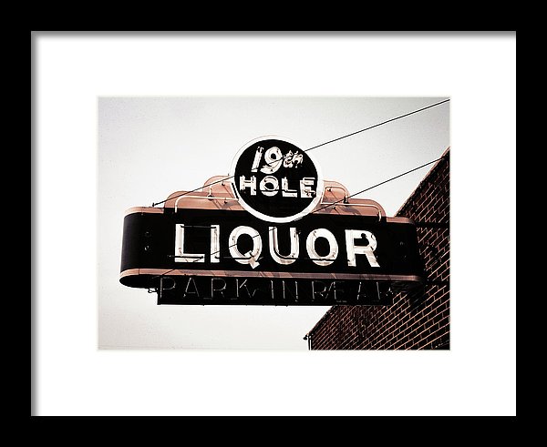 Vintage Bar Sign - 19th Hole - Framed Print