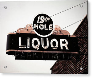 Vintage Bar Sign - 19th Hole - Acrylic Print