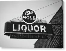 Load image into Gallery viewer, Vintage Bar Sign - Black And White - Canvas Print