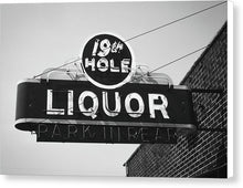 Load image into Gallery viewer, Vintage Bar Sign - Black And White - Canvas Print