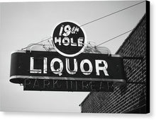 Load image into Gallery viewer, Vintage Bar Sign - Black And White - Canvas Print