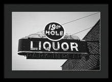 Load image into Gallery viewer, Vintage Bar Sign - Black And White - Framed Print