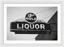 Load image into Gallery viewer, Vintage Bar Sign - Black And White - Framed Print