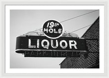 Load image into Gallery viewer, Vintage Bar Sign - Black And White - Framed Print