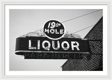 Load image into Gallery viewer, Vintage Bar Sign - Black And White - Framed Print