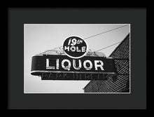 Load image into Gallery viewer, Vintage Bar Sign - Black And White - Framed Print