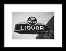 Load image into Gallery viewer, Vintage Bar Sign - Black And White - Framed Print