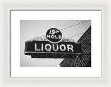 Load image into Gallery viewer, Vintage Bar Sign - Black And White - Framed Print