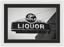 Load image into Gallery viewer, Vintage Bar Sign - Black And White - Framed Print