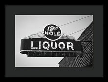 Load image into Gallery viewer, Vintage Bar Sign - Black And White - Framed Print