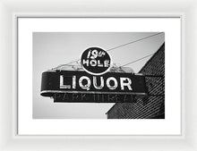 Load image into Gallery viewer, Vintage Bar Sign - Black And White - Framed Print