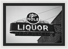 Load image into Gallery viewer, Vintage Bar Sign - Black And White - Framed Print