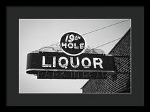 Load image into Gallery viewer, Vintage Bar Sign - Black And White - Framed Print