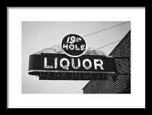 Load image into Gallery viewer, Vintage Bar Sign - Black And White - Framed Print