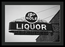 Load image into Gallery viewer, Vintage Bar Sign - Black And White - Framed Print