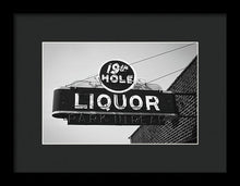 Load image into Gallery viewer, Vintage Bar Sign - Black And White - Framed Print