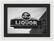 Load image into Gallery viewer, Vintage Bar Sign - Black And White - Framed Print