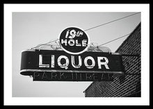 Load image into Gallery viewer, Vintage Bar Sign - Black And White - Framed Print