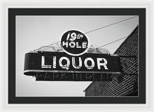 Load image into Gallery viewer, Vintage Bar Sign - Black And White - Framed Print