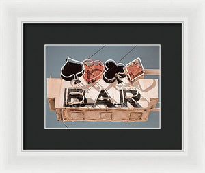 Vintage Bar Sign - Framed Print