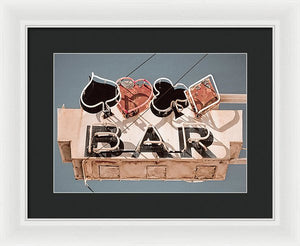 Vintage Bar Sign - Framed Print