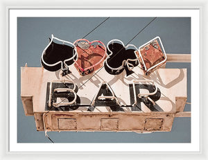 Vintage Bar Sign - Framed Print