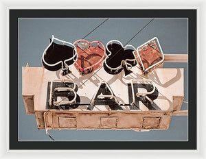 Vintage Bar Sign - Framed Print