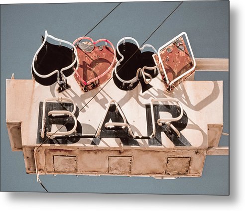 Vintage Bar Sign - Metal Print