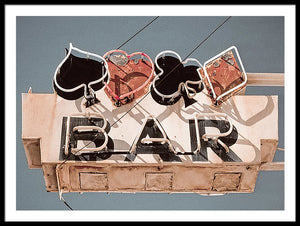 Vintage Bar Sign - Framed Print