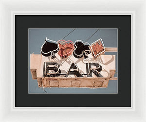 Vintage Bar Sign - Framed Print