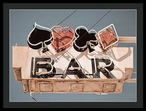 Vintage Bar Sign - Framed Print