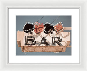 Vintage Bar Sign - Framed Print