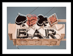 Vintage Bar Sign - Framed Print