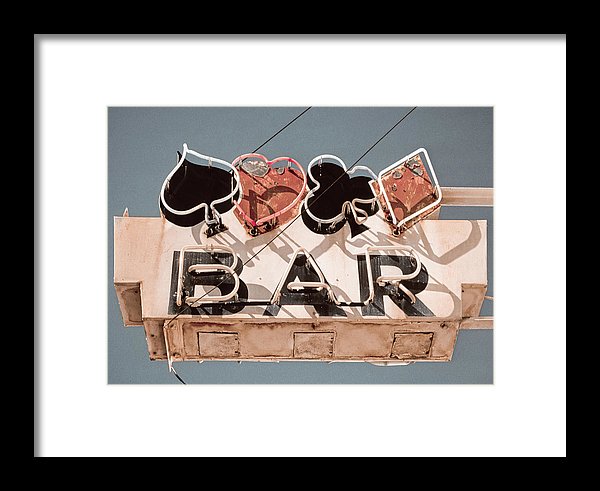 Vintage Bar Sign - Framed Print