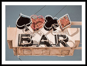 Vintage Bar Sign - Framed Print