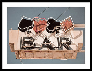 Vintage Bar Sign - Framed Print